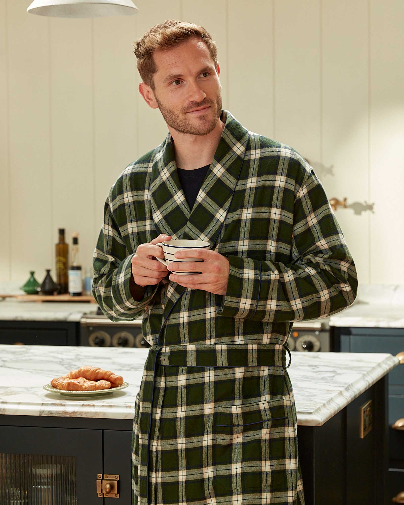 Men's Brushed Cotton Dressing Gown